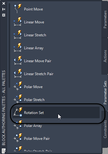 Rotation set AutoCAD dynamic block