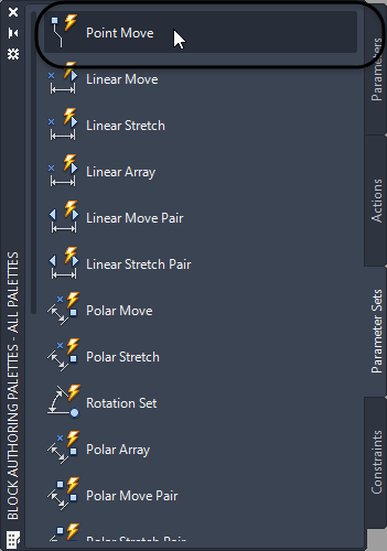 AutoCAD dynamic block point move tool