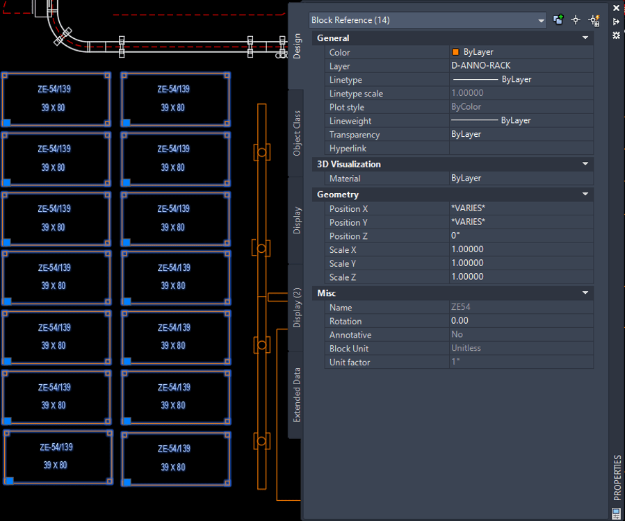 Properties palette count blocks in AutoCAD