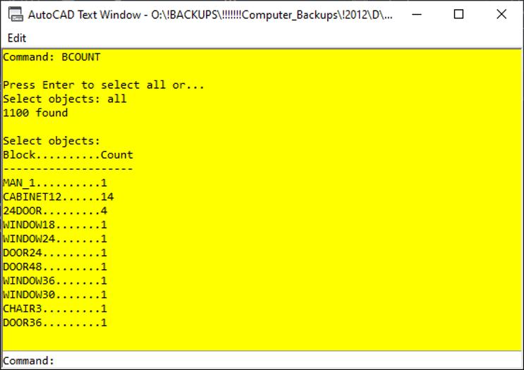 BCOUNT AutoCAD