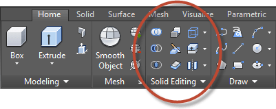 solid editing AutoCAD