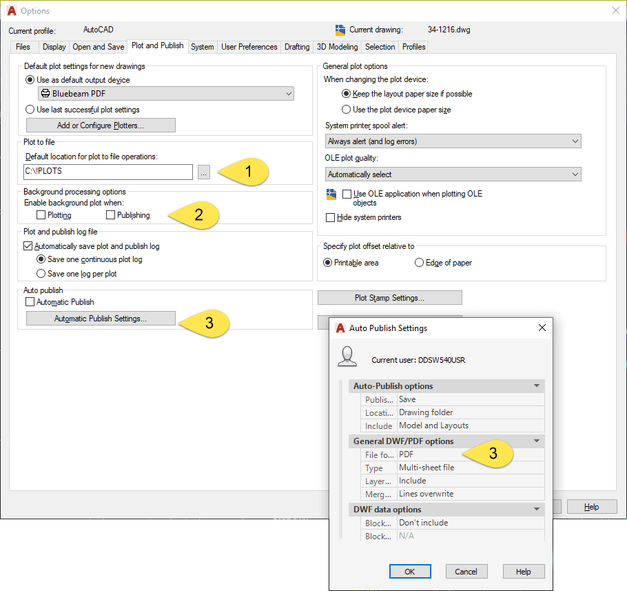 Plot and Publish tab AutoCAD