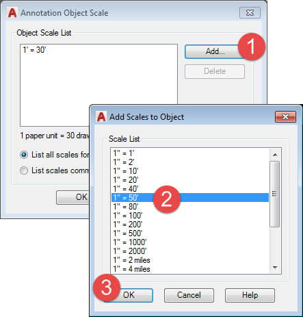 Annotations in AutoCAD