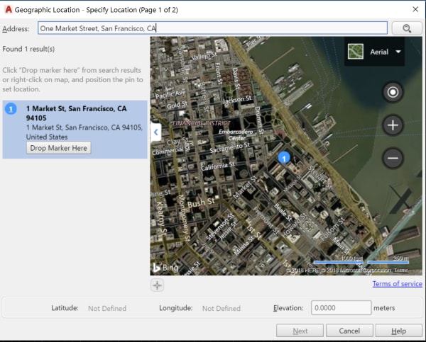 Setting a geographic location in AutoCAD