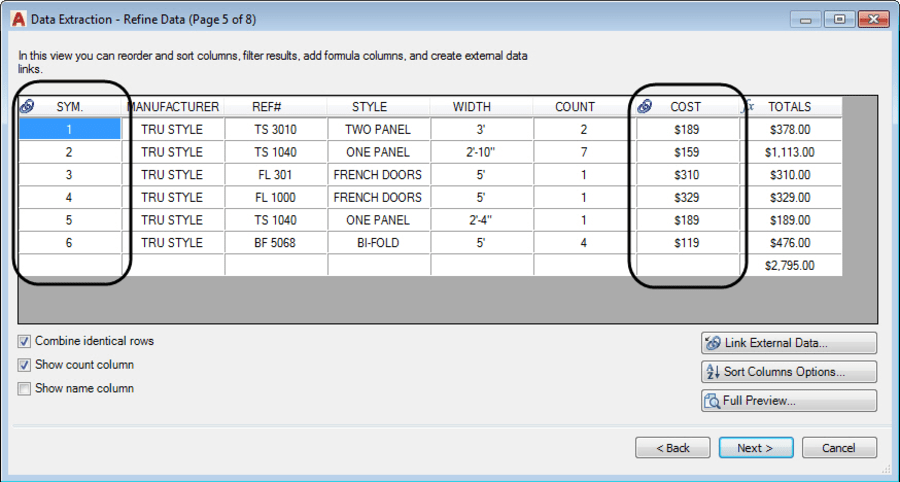 Data Extraction in AutoCAD