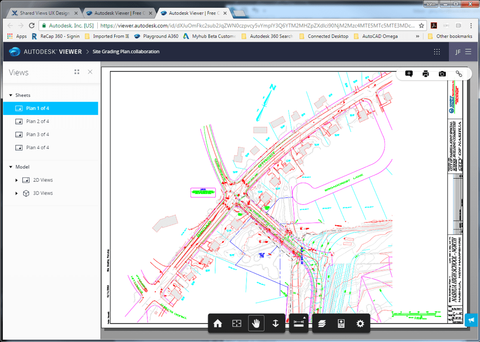 AutoCAD 2019 Shared Views: Shared View in the Autodesk Viewer