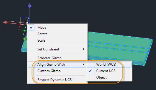 Relocating and Aligning 3D Gizmos