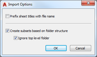 Creating Sheet Sets: Import Options