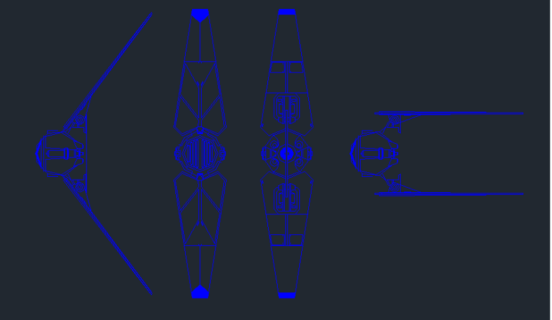 AutoCAD Star Wars Tie Fighter