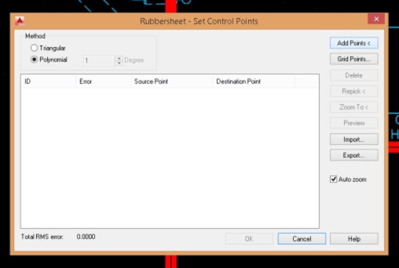 Rubber Sheet Set Control Points