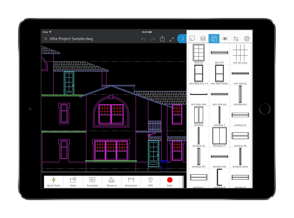 Benefits of the AutoCAD Mobile App: Tablet