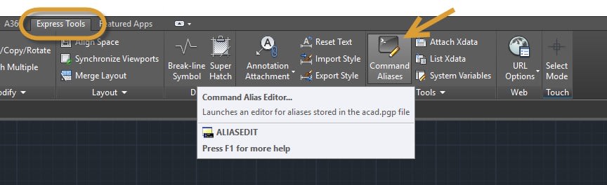 AutoCAD Command Alias Editor