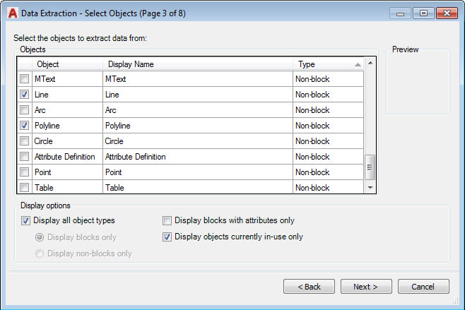 Data Extraction in AutoCAD