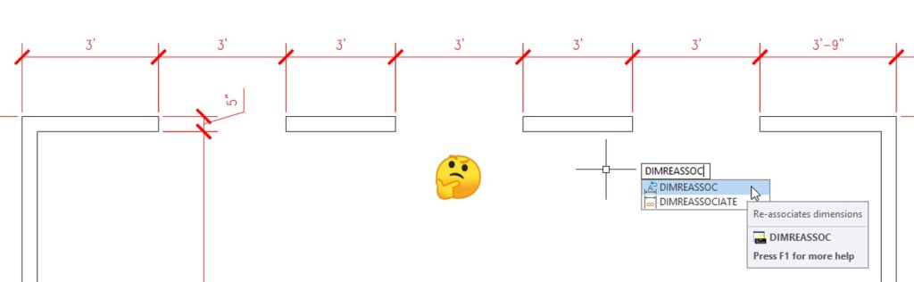 AutoCAD dimensions