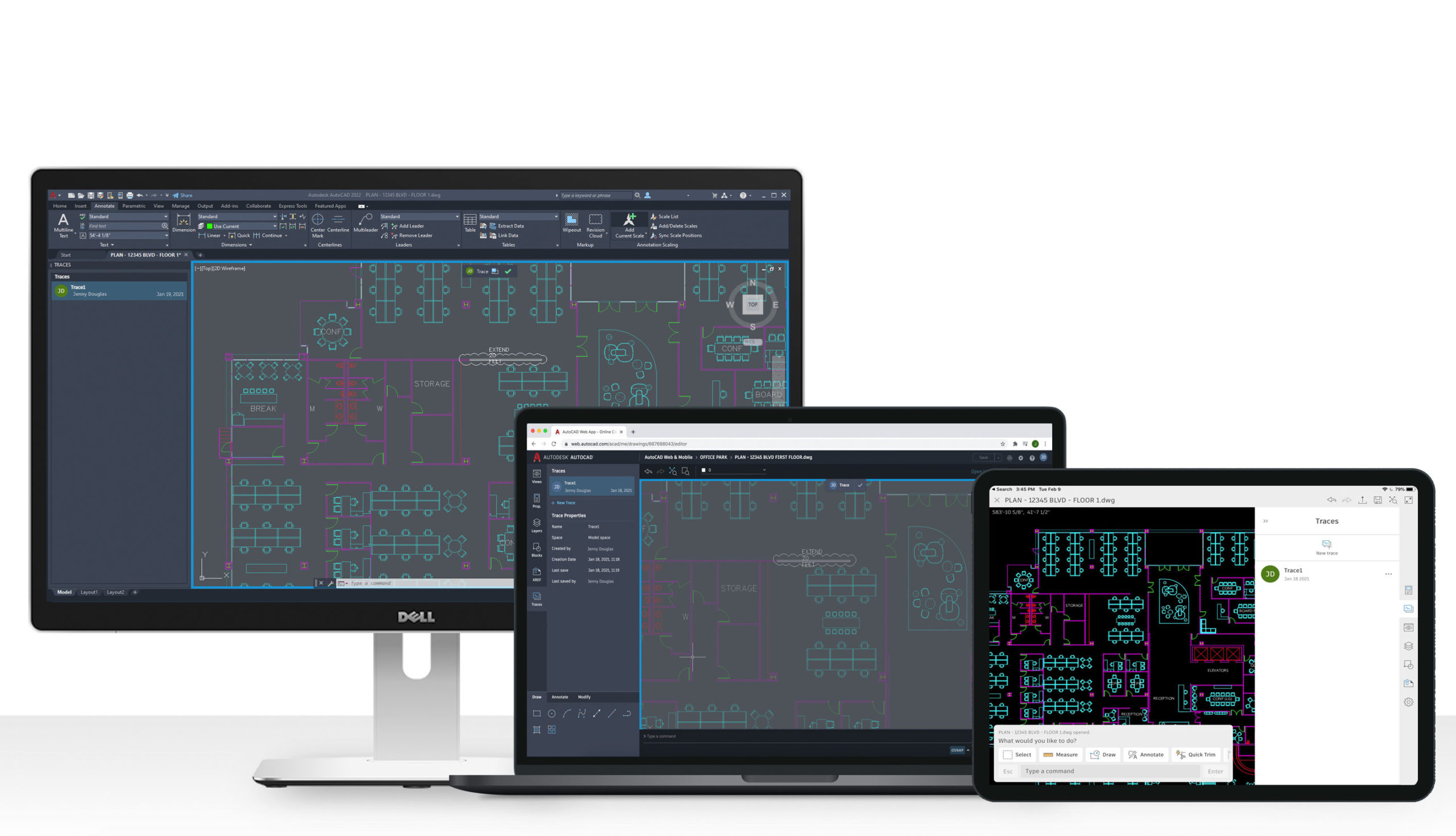 AutoCAD 2022 Trace