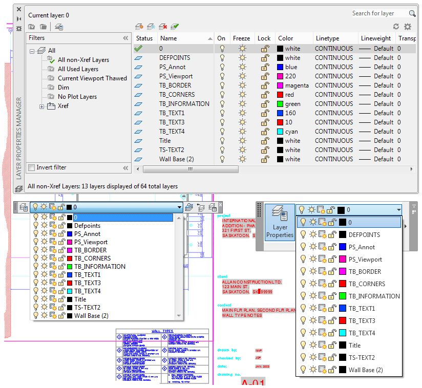 AutoCAD Layer Filters