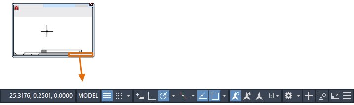 AutoCAD status bar