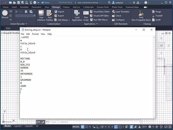 AutoCAD scripts