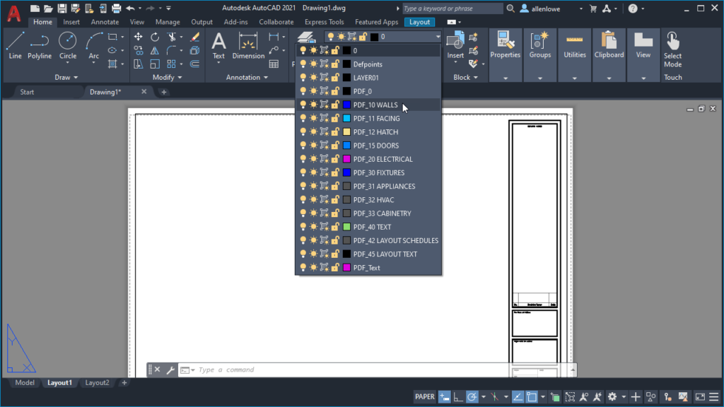 AutoCAD template