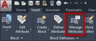 Manage Attributes AutoCAD