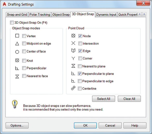 Point Cloud Improvements: Object Snaps