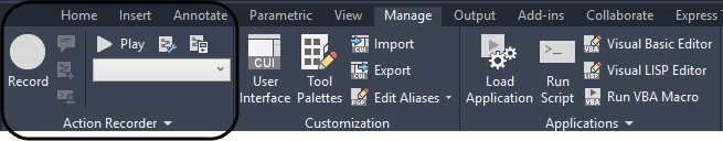 Action Recorder AutoCAD