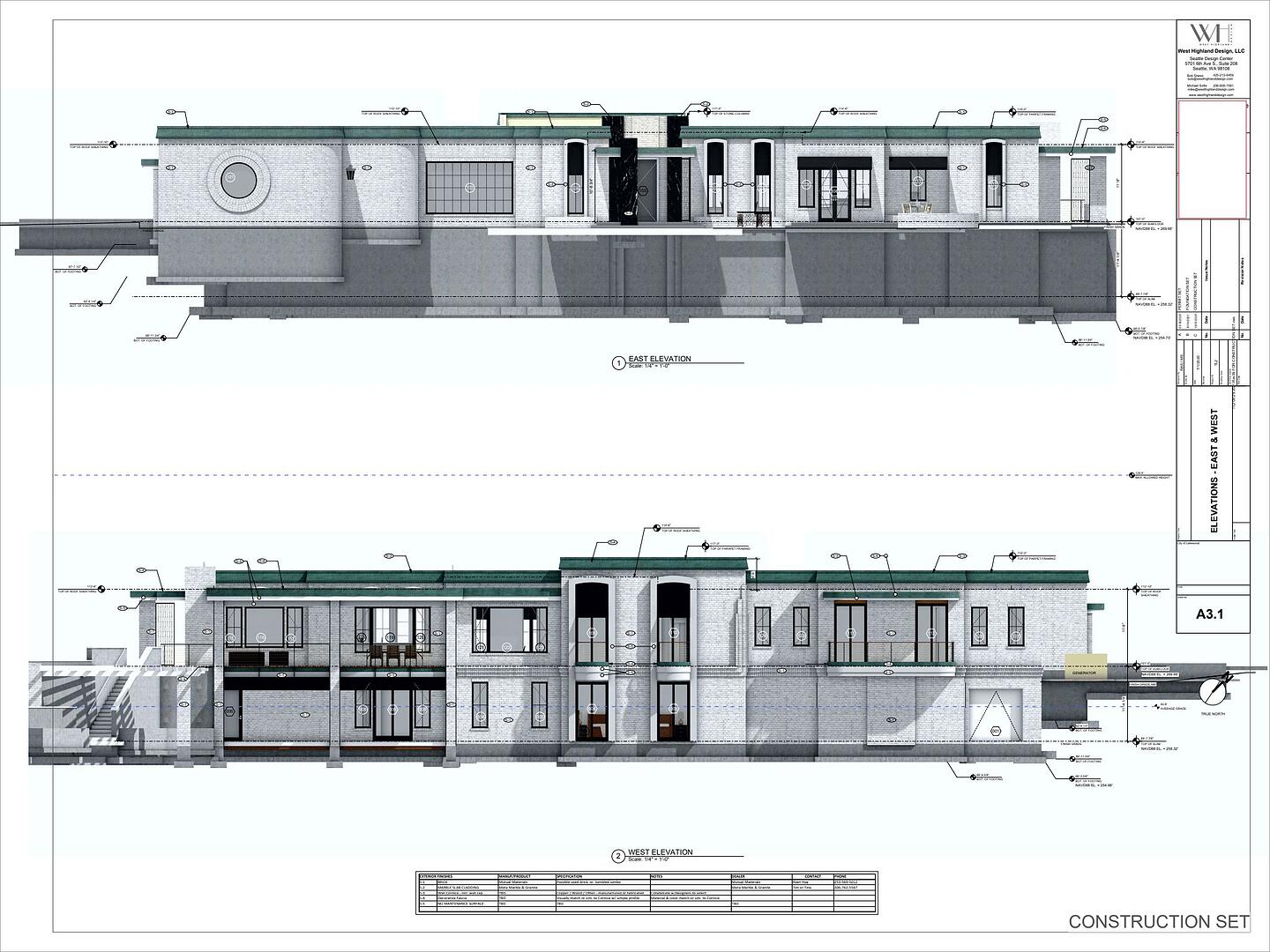 A3.1-ELEVATIONS - EAST & WEST