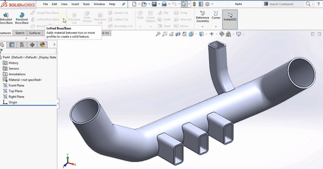 Create Geometry Using Closed Mass on SOLIDWORKS