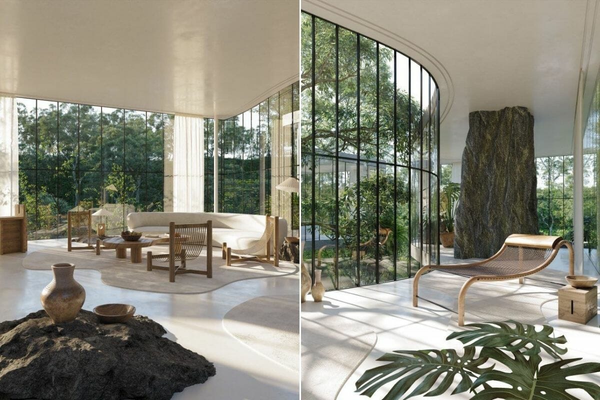 Biophilic interior design concept